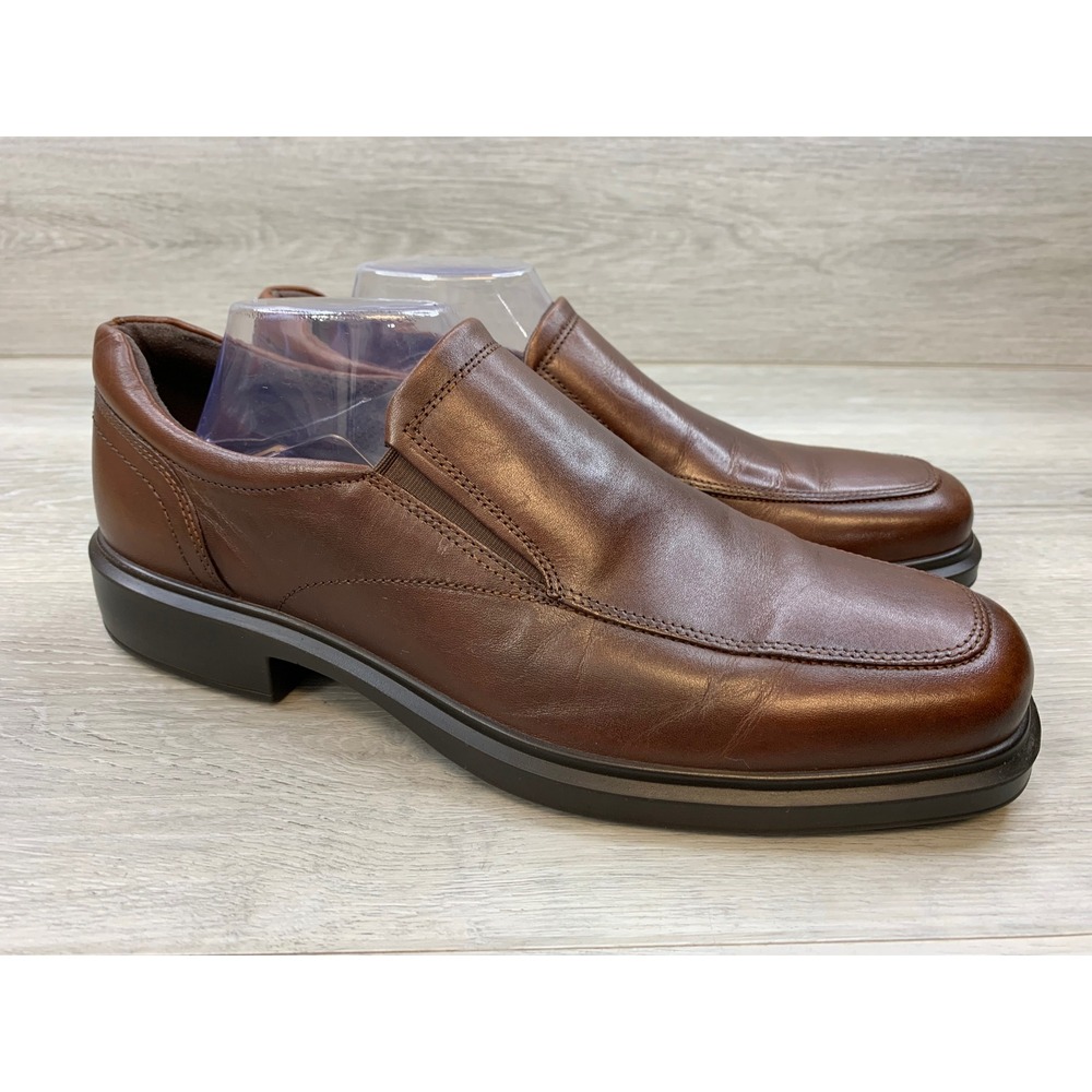 ECCO Helsinki 2 Men's Brown Leather Slip On Loafers 46 EU US 12 Work Shoes